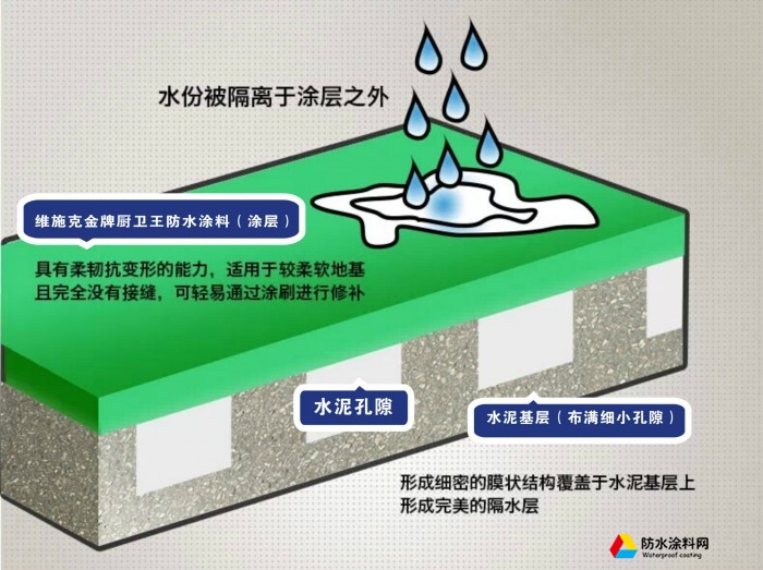 維施克滲透結(jié)晶防水 自潔劑室內(nèi)補漏防水 衛(wèi)生間屋頂外墻防水涂料